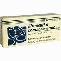 Eisensulfat Lomapharm 100mg Filmtabletten 20 Stück