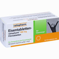 Eisentabletten- Ratiopharm 100mg Filmtabletten 50 Stück