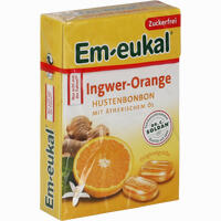 Em- Eukal Ingwer Orange zuckerfrei Box Bonbon 50 g