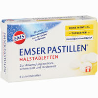 Emser Pastillen Ohne Menthol zuckerfrei Lutschtabletten 6 Stück