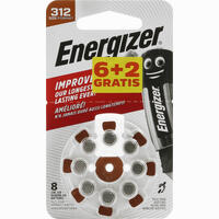 Energizer Hörgerätebatterie 312 (6+ 2) 8 Stück