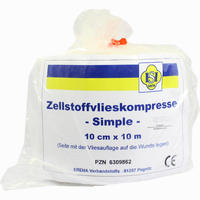 Erena Zellstoffvlieskompresse Simple 10mx10cm Kompressen 1 Stück