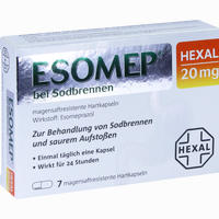 Esomep Hexal bei Sodbrennen 20mg Kapseln 7 Stück