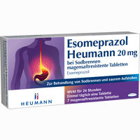 Esomeprazol Heumann 20mg bei Sodbrennen Tabletten 7 Stück