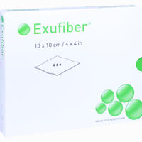 Exufiber 10x10cm Gelbildender Faserverband Kompressen 10 Stück