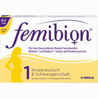 Femibion Schwangerschaft 1 D3+800ug Folat Ohne Jod Tabletten 60 Stück