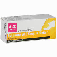Folsäure Abz 5mg Tabletten 50 Stück