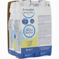 Fresubin Energy Fibre Drink Vanille Trinkflasche Lösung 4 x 200 ml