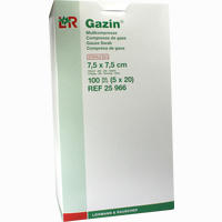 Gazin Kompressen 7.5x7.5cm 12fach Steril 5 x 20 Stück