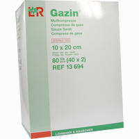 Gazin Mullkompresse 12fach Steril 10x20cm Kompressen 40 x 2 Stück