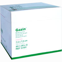 Gazin Mullkompresse 12fach Steril 7.5x7.5cm Kompressen 40 x 2 Stück