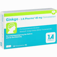 Ginkgo - 1 A Pharma 40 Mg Filmtabletten 30 Stück