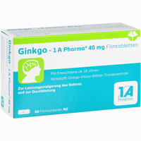 Ginkgo - 1 A Pharma 40 Mg Filmtabletten 60 Stück