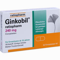 Ginkobil Ratiopharm 240mg Filmtabletten 30 Stück