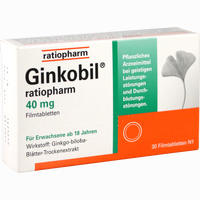 Ginkobil- Ratiopharm 40mg Filmtabletten 30 Stück