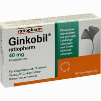 Ginkobil- Ratiopharm 40mg Filmtabletten 60 Stück