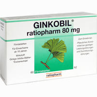 Ginkobil Ratiopharm 80 Mg Filmtabletten 60 Stück
