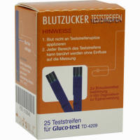 Gluco- Test Blutzuckerteststreifen 25 Stück