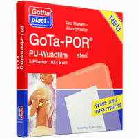 Gota- Por Pu Wundfilm Steril 10x6cm Pflaster 5 Stück