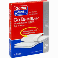 Gota- Silber Wundpflaster Steril 5x7.2cm 5 Stück