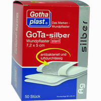 Gota- Silber Wundpflaster Steril 5x7.2cm 50 Stück