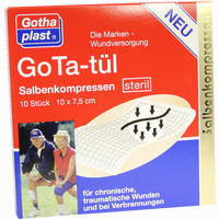 Gota- Tül Salbenkompressen 10x7.5cm Steril 10 Stück