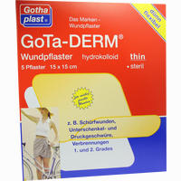 Gotha- Derm Hydrokolloides Wundpflaster 15cmx15cm 5 Stück