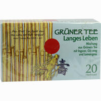 Grüner Tee + Ingwer + Ginseng Filterbeutel 20 Stück
