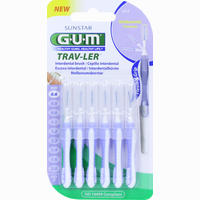 Gum Trav- Ler Dunkelgrau Kerze 0.6mm Interd.+6 Kapp Zahnbürste 6 Stück