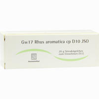 Gw17 Rhus Aromatica Cp D10 Jso Globuli 20 g