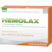 Hemolax 5mg überzogene Tabletten 200 Stück