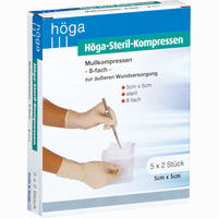 Höga- Steril- Kompressen 8- Fach 5cm X 5cm 5 Stück