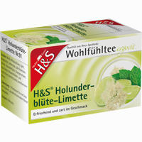 H&s Wohlfühltee Holunderblüte- Limette Filterbeutel 20 Stück
