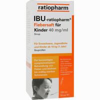 Ibu- Ratiopharm Saft 4% Fiebersaft für Kinder 100 ml