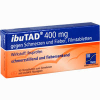 Ibutad 400mg gegen Schmerzen und Fieber Filmtabletten 10 Stück