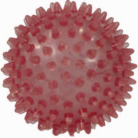 Igelball 9cm Rot- Transparent 1 Stück