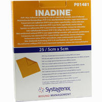 Inadine Salbengaze mit Pvp Iod 5x5cm Wundgaze 25 Stück