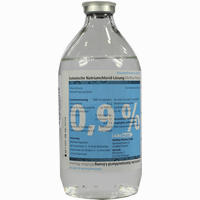 Kochsalz 0.9% Deltaselect Glasflasche Infusionslösung 500 ml