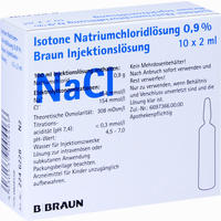 Kochsalz 0.9% Isoton Ampullen B. BRAUN 10 x 2 ml