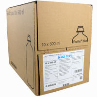 Kochsalz 0.9% Isoton Ecoflac Plus Infusionslösung 10 x 500 ml