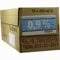Kochsalz 0.9% Isoton Glas Infusionslösung 10 x 250 ml