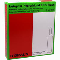 L- Arginin- Hydrochlorid 21% Elek.- Konz.inf.- Ls Infusionslösungskonzentrat 5 x 20 ml