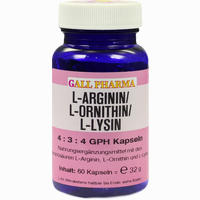 L- Arginin/l- Ornithin/l- Lysin 4:3:4 Gph Kapseln 60 Stück