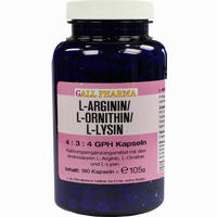 L- Arginin/l- Ornithin/l- Lysin 4:3:4 Gph Kapseln 180 Stück