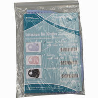 Lätzchen Baby Rückseite Beschichtet Weiss/Blau 1 Stück