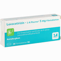 Levocetirizin - 1 A Pharma 5 Mg Filmtabletten 20 Stück