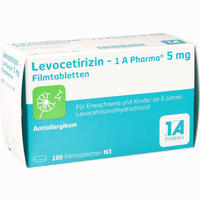 Levocetirizin - 1 A Pharma 5 Mg Filmtabletten 100 Stück
