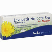 Levocetirizin Beta 5mg Filmtabletten 20 Stück