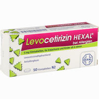 Levocetirizin Hexal bei Allergien 5mg Filmtabletten 50 Stück