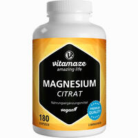 Magnesiumcitrat 360mg Vegan Kapseln 180 Stück